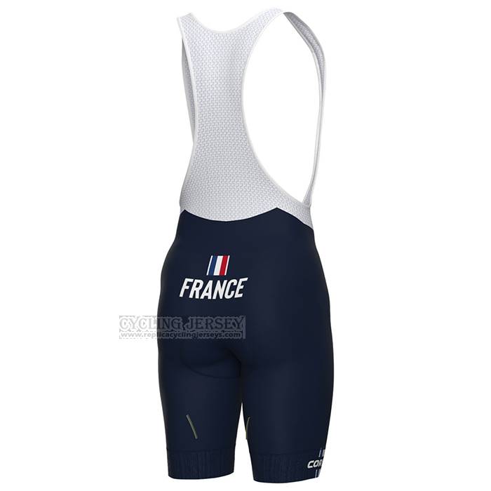 2023 Cycling Jersey France Blue White Short Sleeve And Bib Short